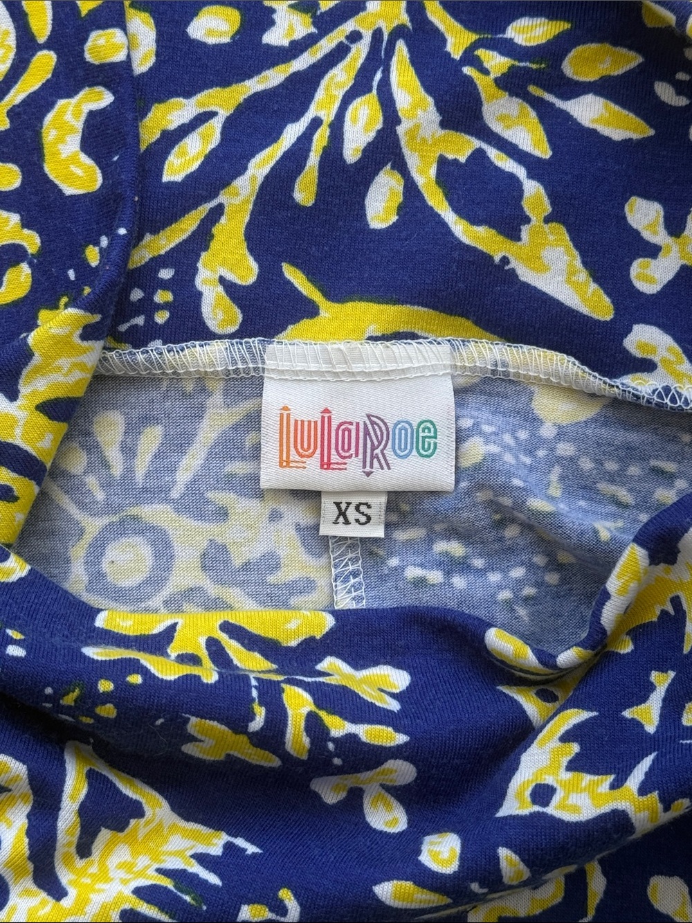 LuLaRoe Cobalt Blue & Lemon Yellow Floral Maxi Skirt/ Strapless Midi Dress-XS - Picture 6 of 7